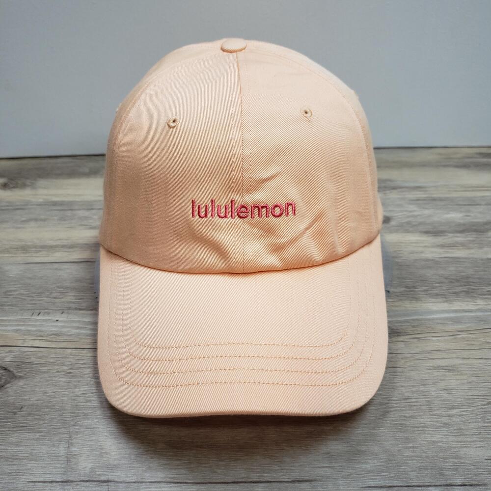 Lululemon Hat Cap Strap Back Adjustable Orange Cotton Twill Logo Baseball Womens